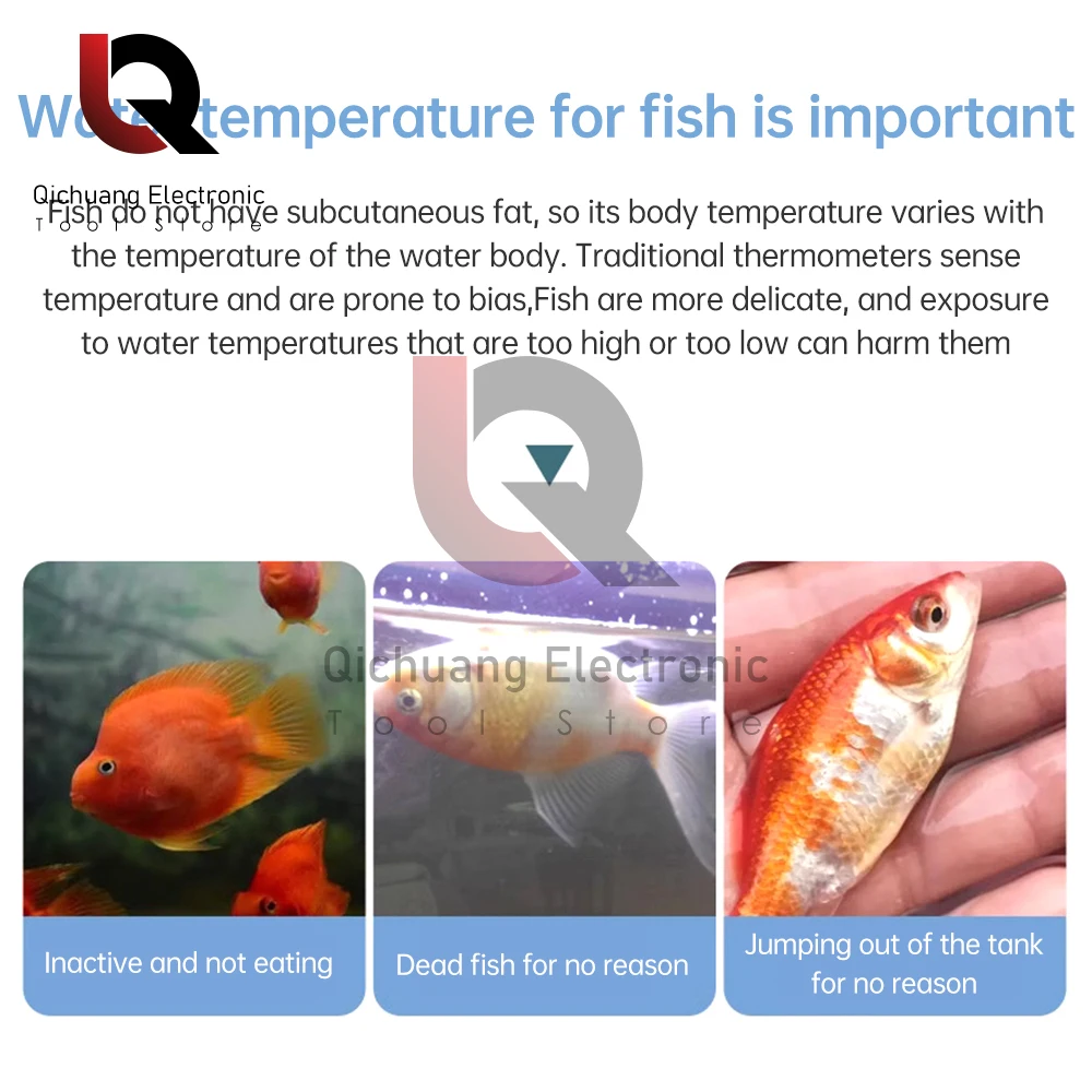 0-50 ℃ светодиодный электронный цифровой дисплей аквариум термометр подходит для стеклянных контейнеров аквариум температура воды террариум