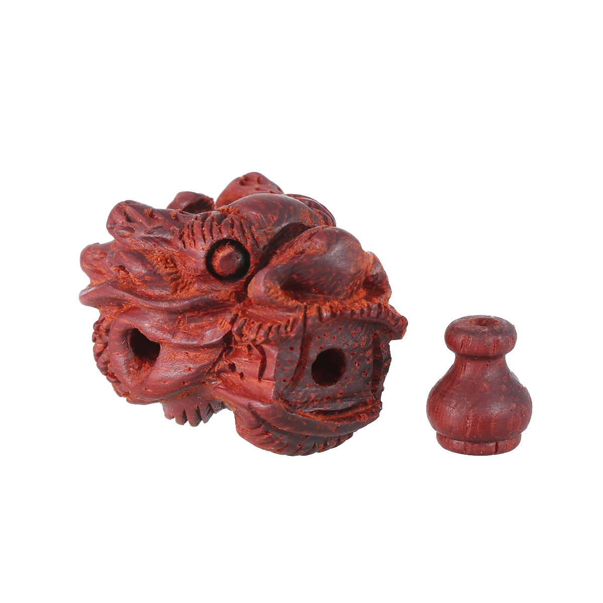 

Rosewood Keychain Pendant DIY Charm Wooden Necklace Bracelet Dragon Head Shape Smooth Surface Jewelry Making Beads