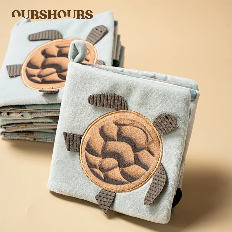 الكرتون الحيوان القماش كتب ألعاب الأطفال للبنين بنات مونتيسوري التعلم المبكر لعبة تعليمية الرضع القماش كتاب هدايا الوليد #1