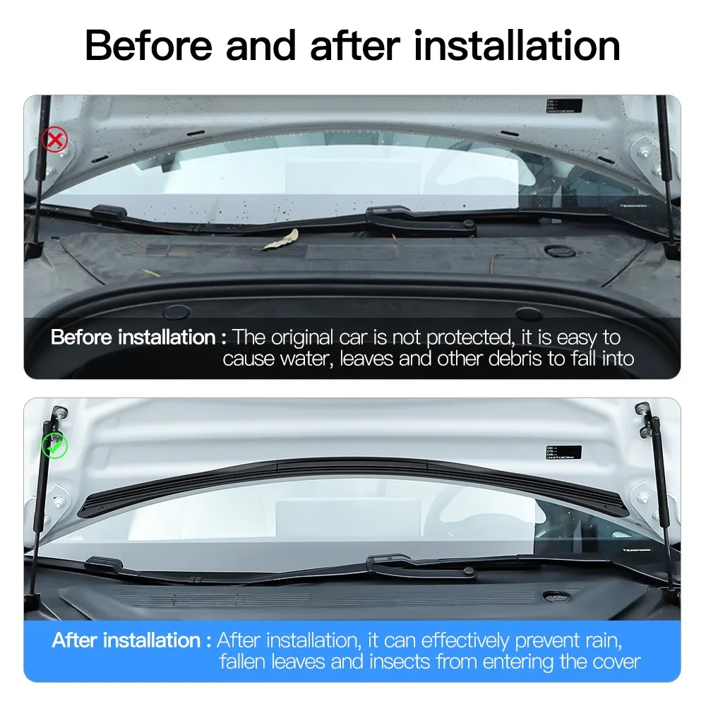 YZ Front Waterproof Chassis Cover For Tesla Water Strip 2021-2023 Model 3 Y Air Inlet Protective Cover Modification Accessories