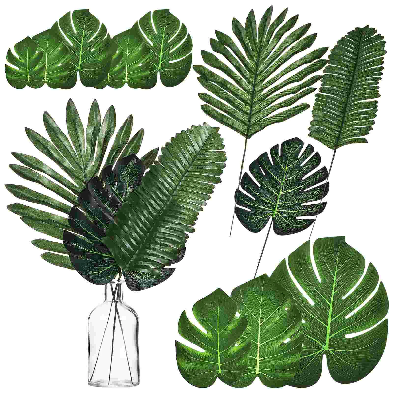 

Artificial Monstera Leaf Beach Party Decorations Decorative Leaves for Home DIY Fake Realistic Palm Tree