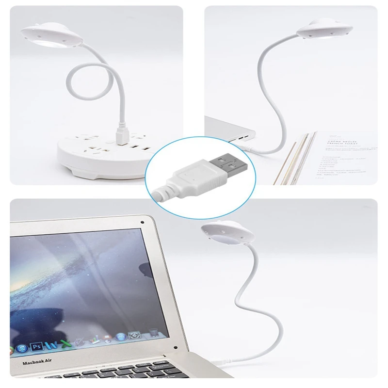 Astronaut Night Light LED Reading Lamp USB Flexible LED Desk Lamp Spaceship Light Cartoon Panda Lamp For Computer Laptop Decor