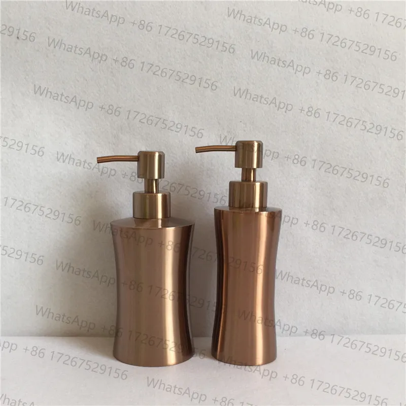 304 Stainless Steel Manual Liquid Bottle Soap Dispenser Shampoo Bottle 500ml Rose Gold Soap Dispenser 250ml/400ml