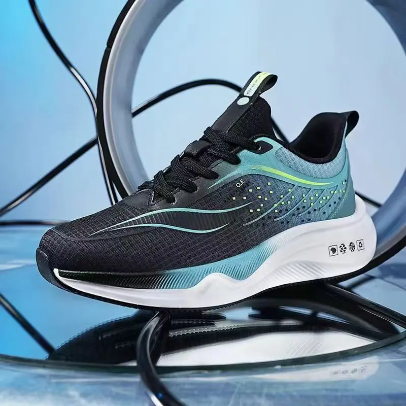 2025 موضة جديدة للرجال وسادة هوائية قابلة للتنفس أحذية رياضية بيضاء المدربين الرجال أحذية رياضية عدم الانزلاق أحذية رياضية