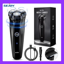 SEJOY Portable Clean Razor Men USB Electric shaver Powerful Beard Electric Razor Rechargeable Waterproof shaving Machine