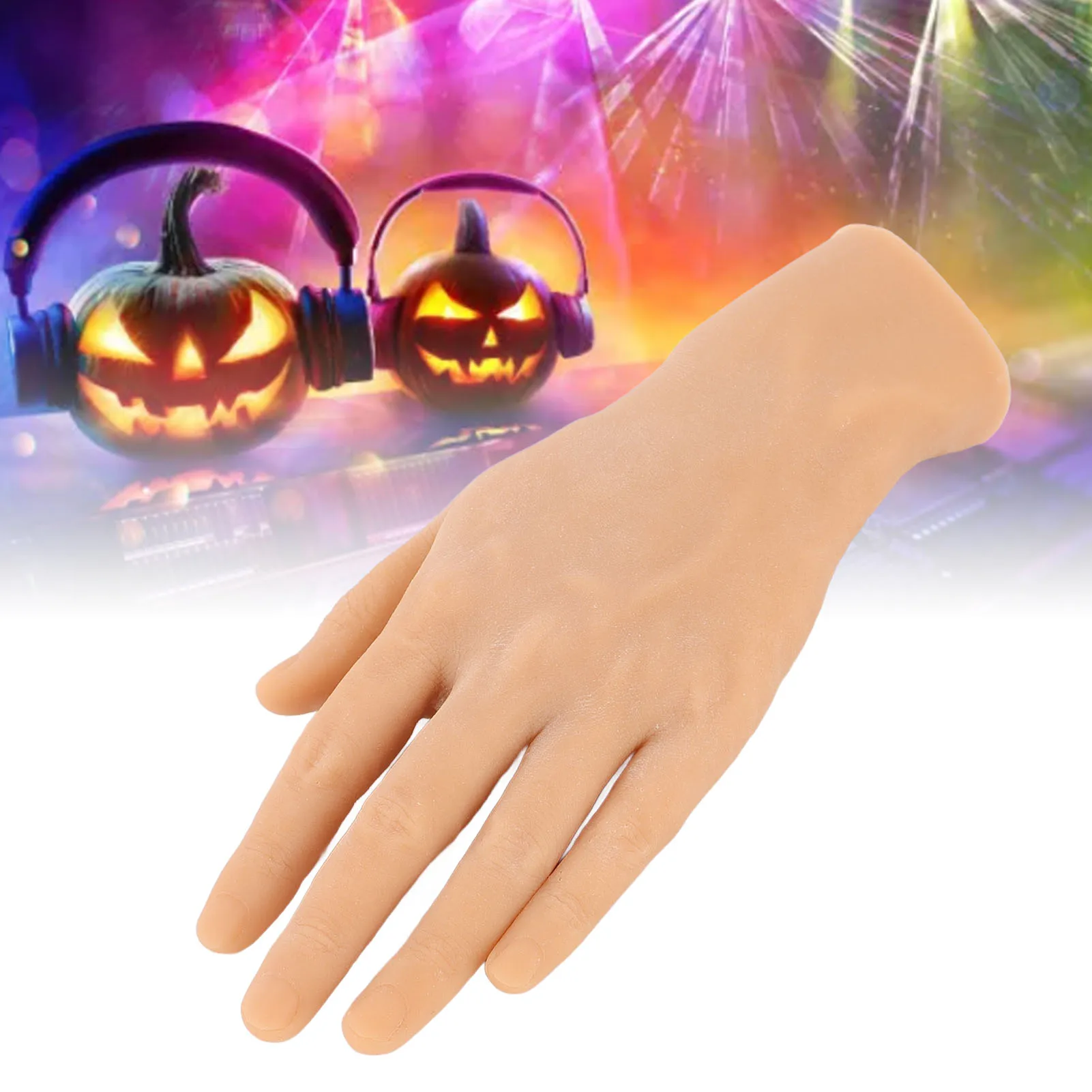ZK40 Realistic Silicone Male Hand Model Soft Flexible Reusable Male Mannequin Hand Model for Showing Jewelry Painting Practice