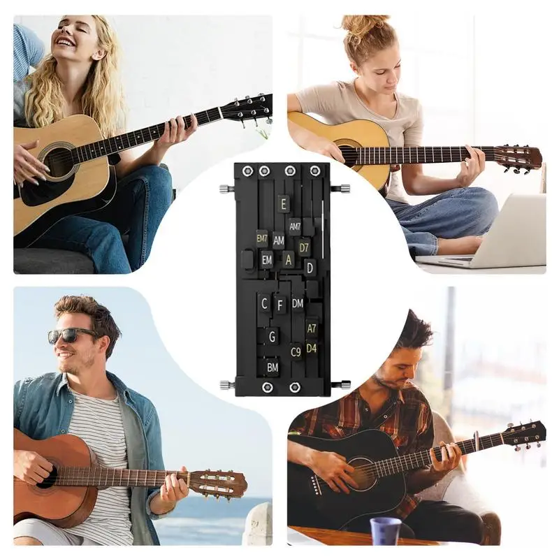 Prensador de acordes de guitarra para principiantes, accesorios de guitarra, entrenador de guitarra compacto y prensador de acordes para entusiastas de la guitarra principiantes