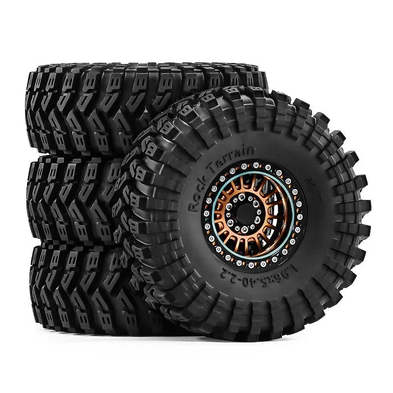 

Комплект колес и шин для радиоуправляемых краулеров 2,2 дюйма, для грузовиков масштаба 1/8, металлические диски с бедлоками и внедорожными шинами (4 шт.)