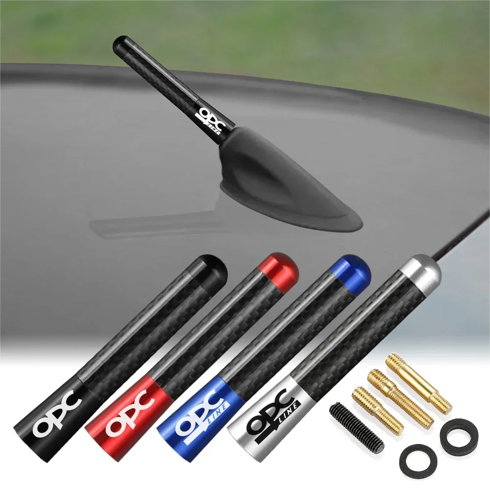 8cm Carbon Fiber Auto Roof Short Antenna FM Radio Antenna Aerial Radio For Opel OPC LINE Astra G H J K F Corsa D Zafira B