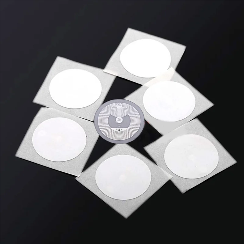 ABSY مجموعة تتفاعل العلامة ل NTAG215 NFC ملصق 100 قطعة ل Tagmo المنتدى Type2 NFC التسمية ل Ntag 215 ملصقات العلامات