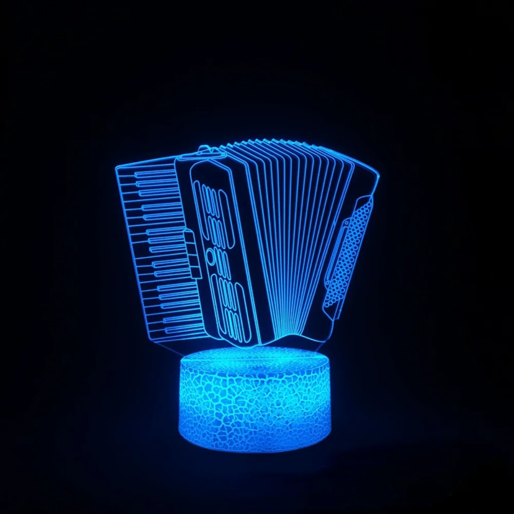 Trąbka 3D lampa iluzoryczna Led lampka nocna dla dzieci wystrój pokoju dziecko dzieci nocna lampka nocna gitara urodziny prezent na boże narodzenie