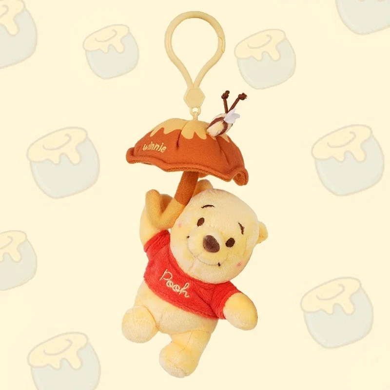 MINISO Disney 13CM cute cartoon Pooh Bear  Eeyore Keychain Car Doll Bag Pendant Keyring Gift Kids Friends Accessories Wholesale