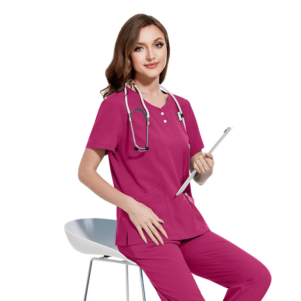 Dentist Surgical Gown Set, Thin Style Quick Drying Brush Hand Wash Clothes, Nurse Medical Uniform