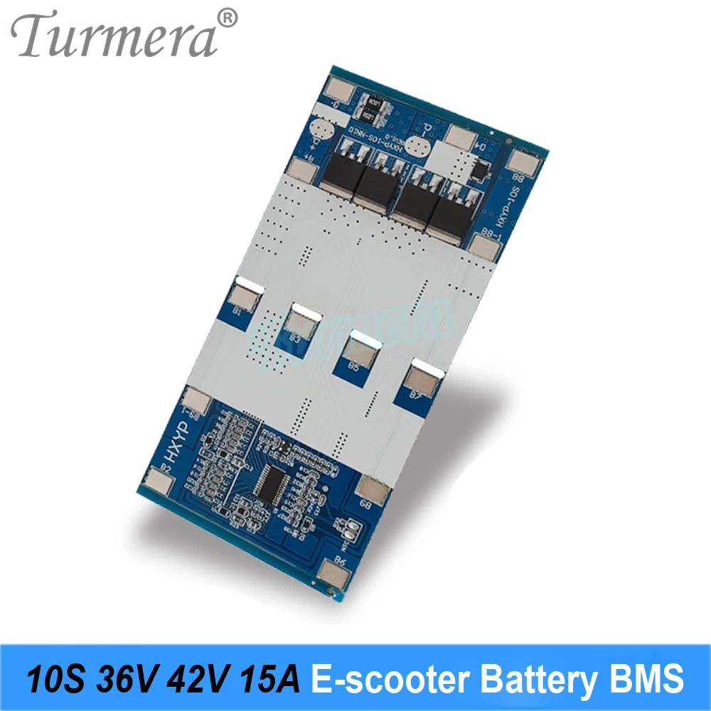 Turmera 10S 15A Bms 36V 42V Lithium Batterij Protected Board Met 100K Ptc Voor 18650 21700 elektrische Fiets Of E-Scooter Batterij Gebruik