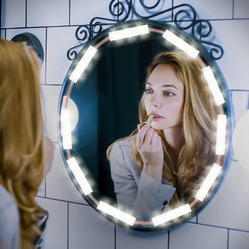 Illuminazione USB Specchio Luce Bellezza LED Barra luminosa per trucco Contatto Toletta a mano Luce di riempimento Rete Rossa