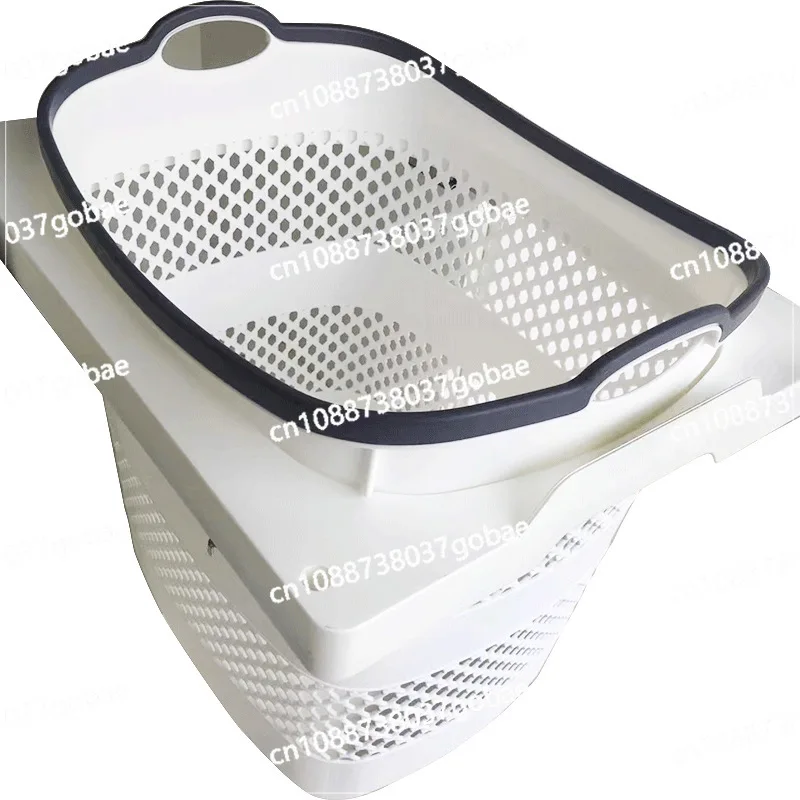 

Washing machine cabinet embedded laundry basket dryer top portable laundry basket