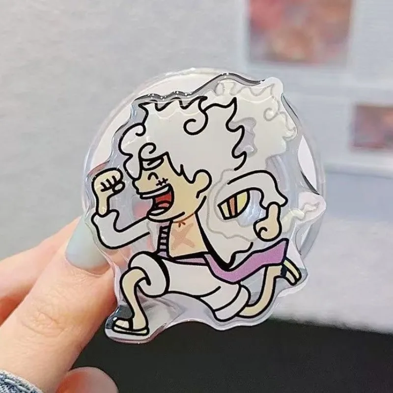 Цельный магнитный складной держатель для мобильного телефона Luffy, милый ленивый настольный выдвижной карманный держатель для Magsafe IPhone