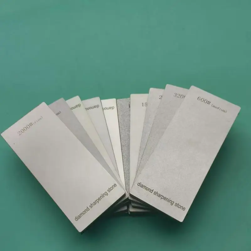 Diamant-Schleifstein, Messerschärfer, harte Basis, rutschfeste Körnung, 240–2000 #   Diamond Tools Schleifstein mit feinem Schleifstein