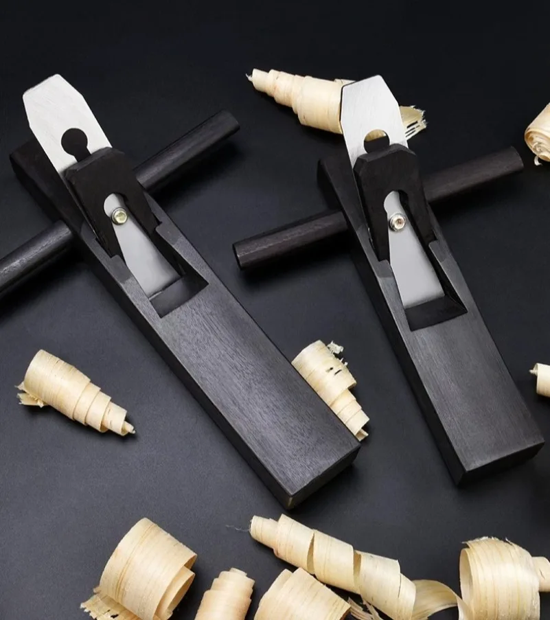 Hand Planer Carpenter Professional Ebony Wood Material Wear Resistant Sharp Blade Woodworking Hand Push Planer Woodworking Tools