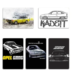 Opel Kadett C Gt E Group 2 Poster Metal Plaque Club Party Club Bar Printing Painting Décor Classic Car Tin Sign Poster