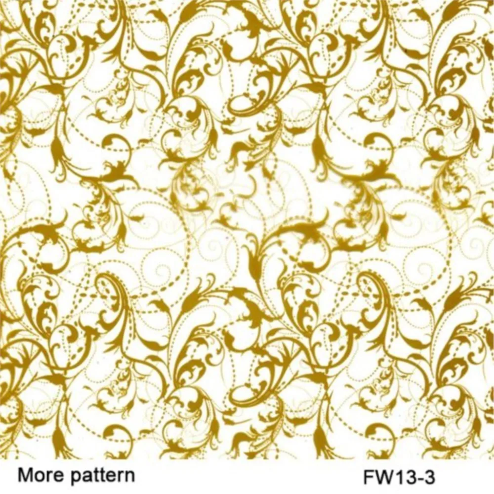 FW13-3 Decorative Material 10 Square Width 1m Gold Flower Pattern Hydrographic Printing Film