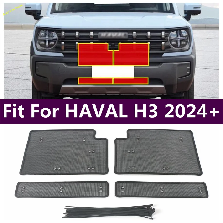 

Car Middle Insect Screening Metal Mesh Front Grille Insert Net Dust Protector Cover Trim Fit For HAVAL H3 2024 2025 Accessories