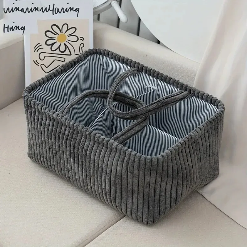 1pc Large Bohemian Storage Basket - Multi-Compartment Organizer for Baby Clothes, Toys & Home Decor