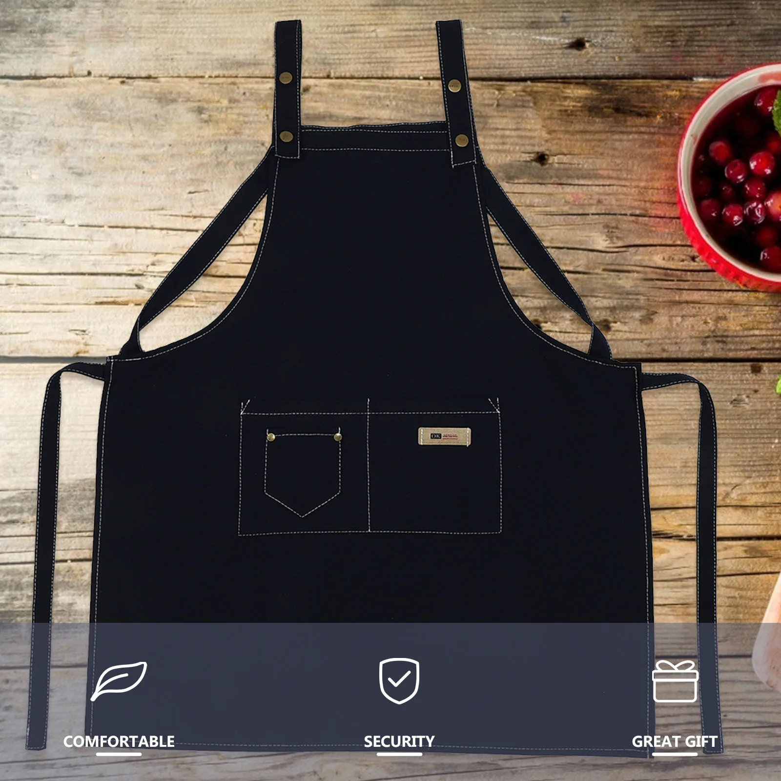 

Oil-proof Apron Server Aprons Kitchen for Women Sleeveless Unisex Cooking Blue