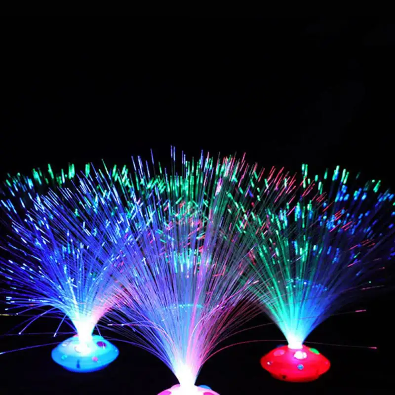 Gem Base Fiber Optic Lamp Led Seven Color Night Light For Festival, Party Glowing All Sky Star Toy Festival Decorative Lamp