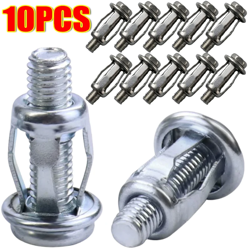 

1-10pcs Petal-type Spiral Jack Nut Car License Plate Fixed Expansion Screw Automobile Panel Locking Bolt Sheet Wall Fastener