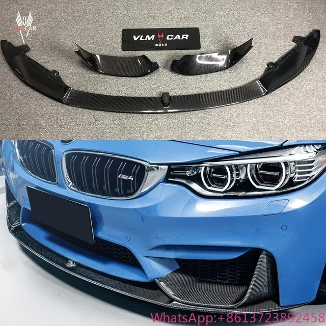 

F80 F82 F83 modified m-performance real carbon fiber front bumper spoiler lip for M3 M4 2015+