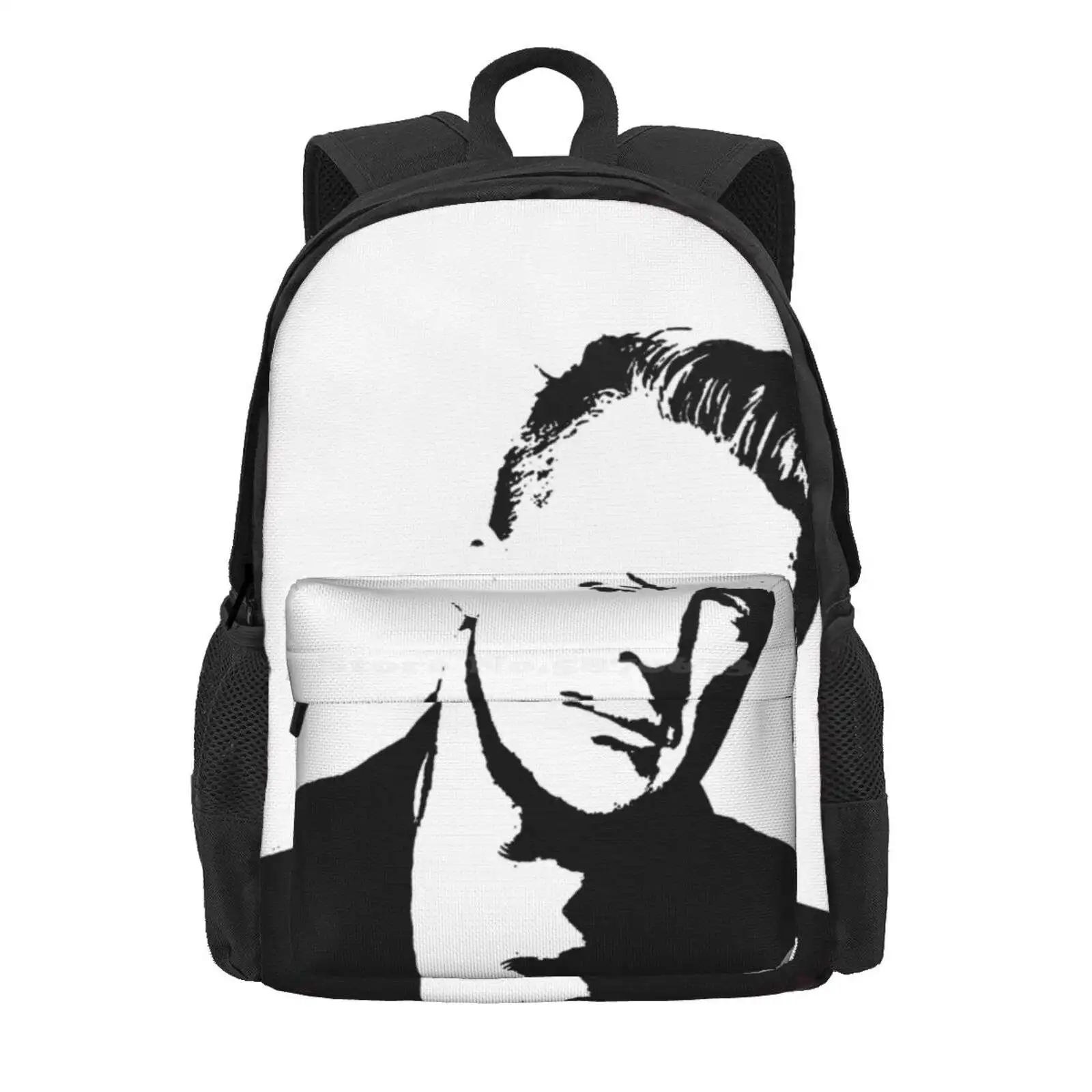 Joshua Hot Sale Schoolbag Backpack Fashion Bags Homme Joshua Qotsa Iggy Pop Black And White Simple