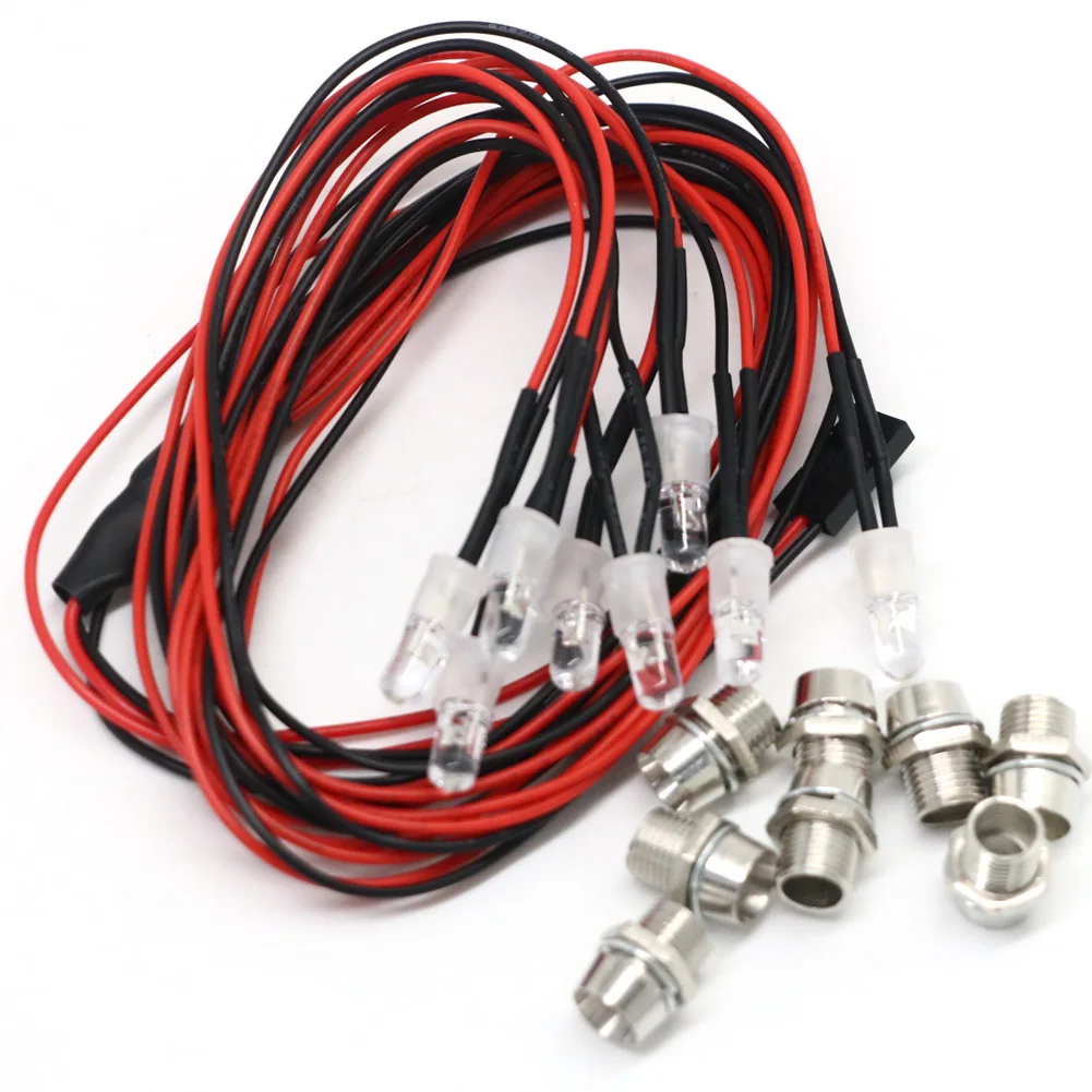 2/3/4/6/8 Lichter 70 cm Länge RC LED Nacht Scheinwerfer Scheinwerfer 3/5mm LED Licht für Modell Drift Crawler Auto Für RC Auto – Detail 23