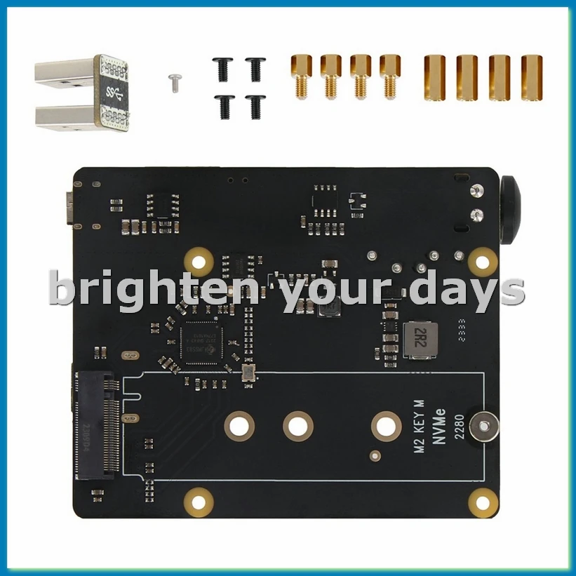 

X873 Expansion Board for 4 USB to M.2 NVMe SSD NAS SSD Shield Storage Expansion Board Support Boot From SSD-VVNB