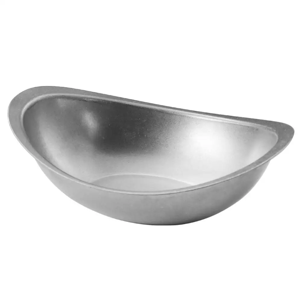 

Stainless Steel Ingot Bowl 20x13CM Salad Dessert Snack Container Multipurpose Fruit Food Mixing Kitchen Gadget Home Party
