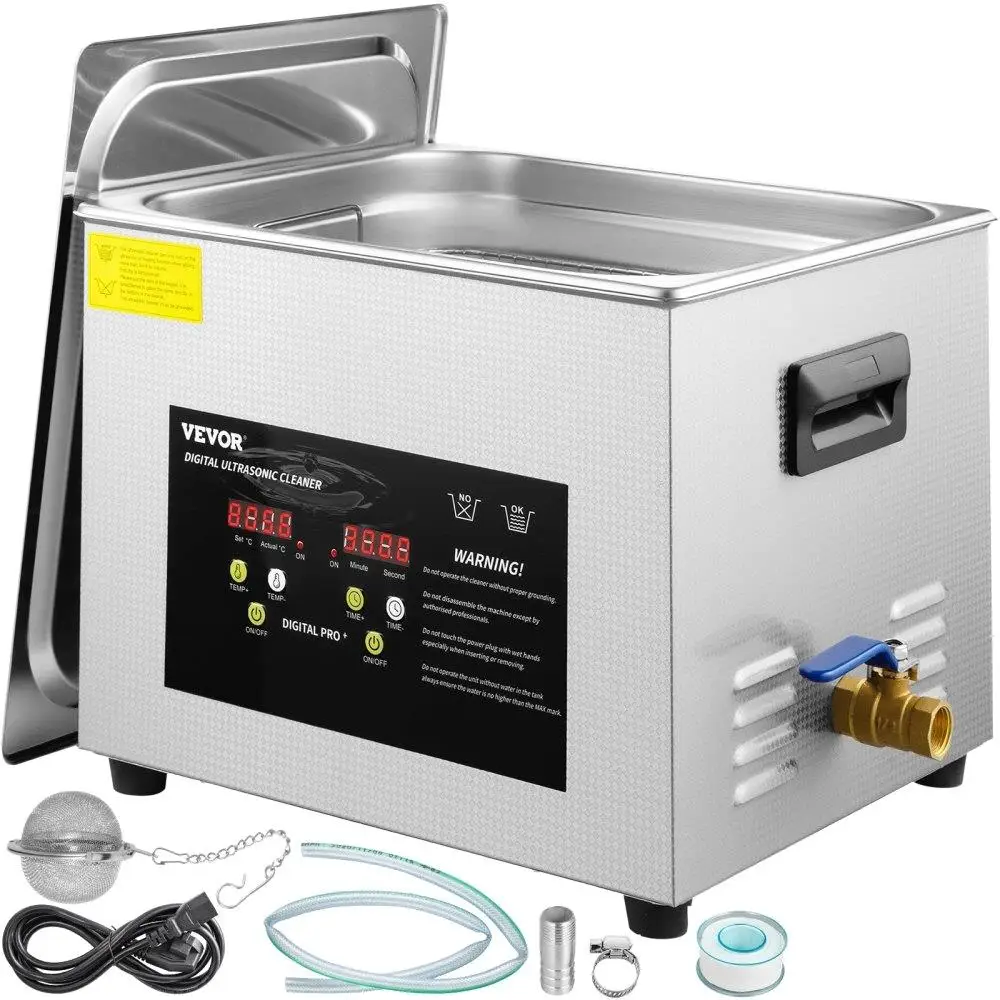 

15L Ultrasonic Cleaner 600W Heating 360W Ultrasonic Digital Lab Parts Cleaning Machine for glass Dental Instruments