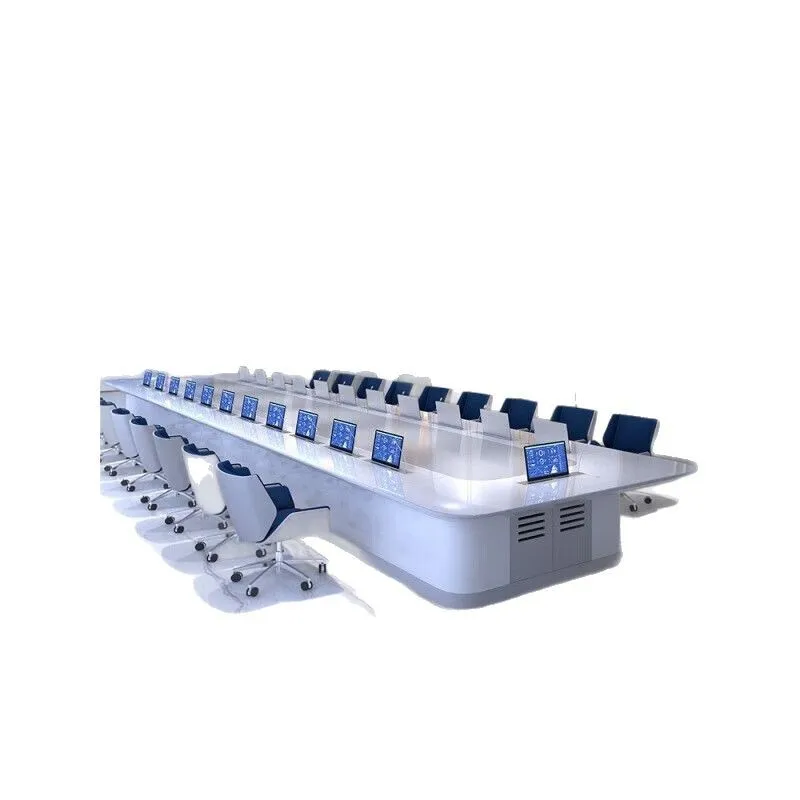 

Modern simple intelligent paint conference table long table paperless conference system lifting screen display office