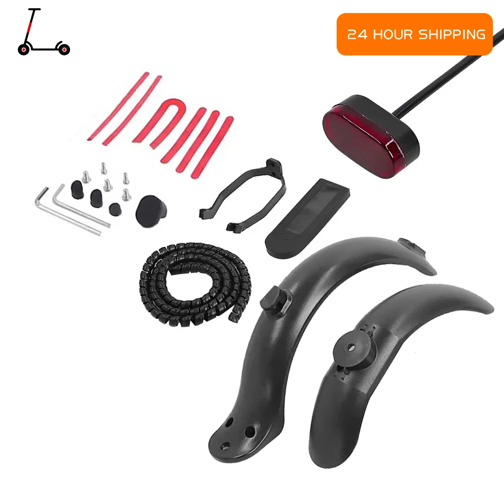 

Front Rear Splash Guard Fenders with Sticker Screw Repair Tool Kit for Xiaomi M365 1S Pro E-Scooter Winding Protective Cable