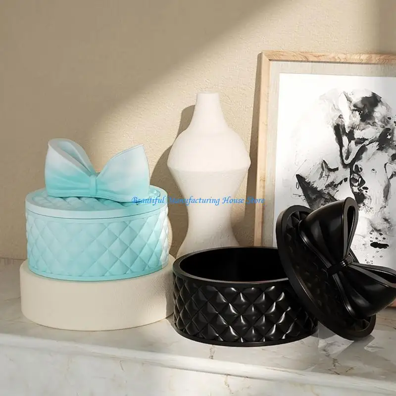 E56A Storage Box Resin Mold with Lid Silicone Jewelry Box Mold Trinket Mold