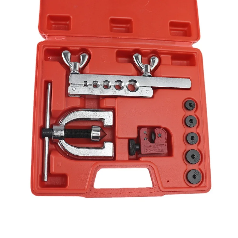 CT-2032D Brake Pipe Flaring Tool Kit Copper Tube Expander Double Flaring Set for 3/16 Car Brake Line Repair Professional Use DIY