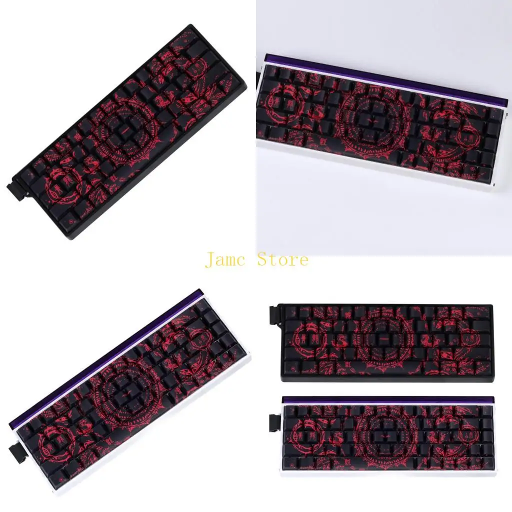 

LX0B Ergonomic Side Engraved Keycaps Universal For Mechanical Keyboards Accessories