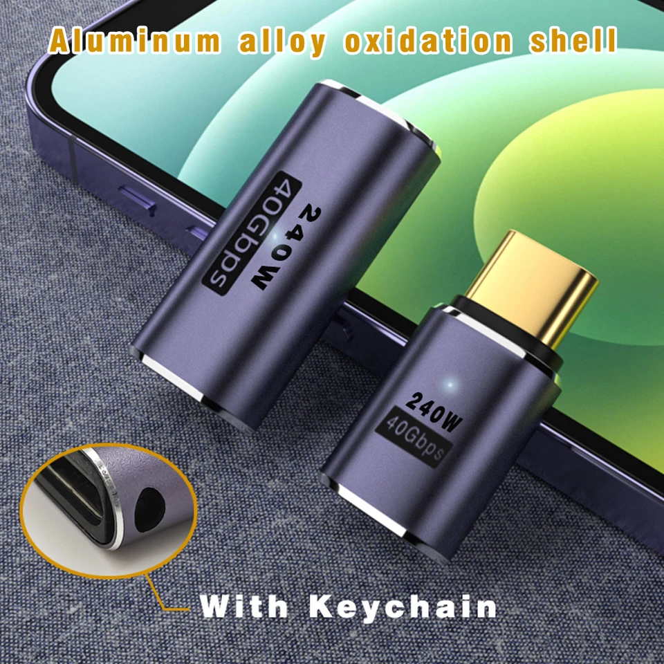 UGOURD Adaptador USB4 USB C A USB C Thunderbolt 3/4 40Gbps OTG Extensión Cable Adaptador Tipo C Macho A Hembra Convertidor Para Portátil 4