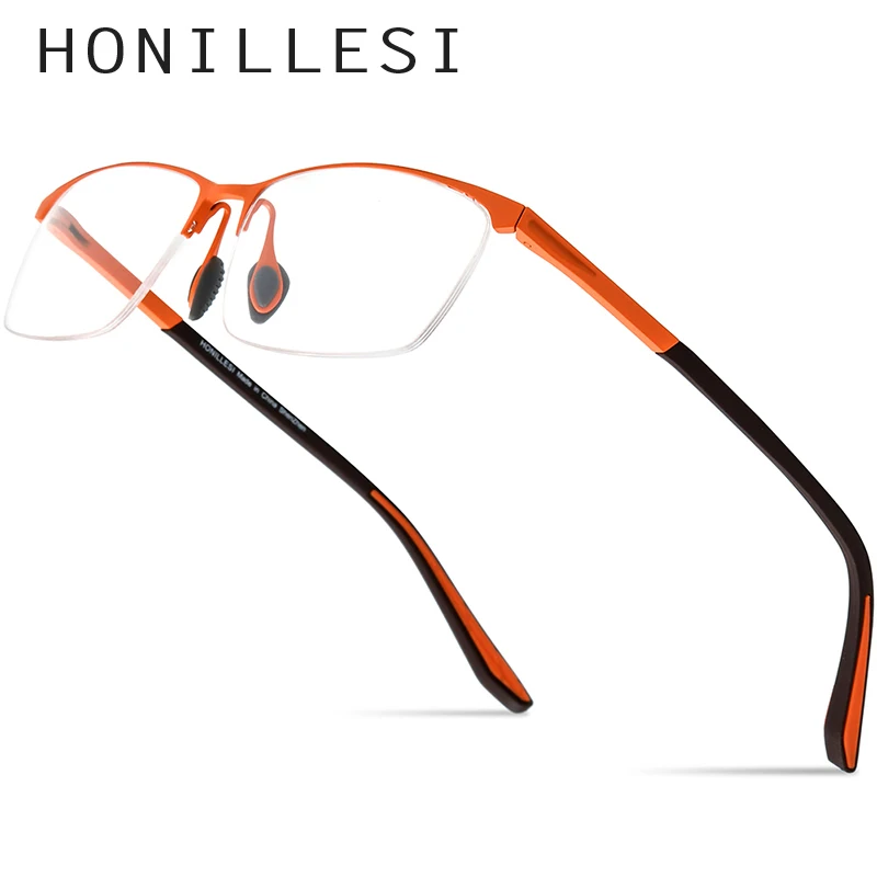 FONEX HONILLESI Titanium Glasses Frame Men Brand Designer Semi Rimless Ultralight Eyeglasses High-end Sports Half  Eyewear 7301