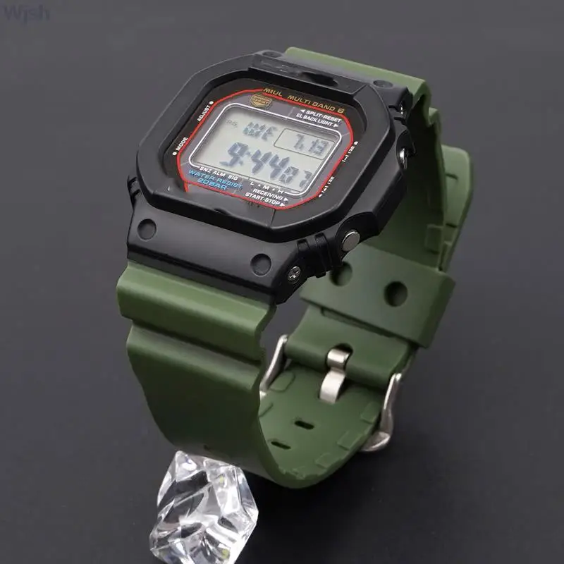 スポーツ腕時計バンド、ソフトシリコーンの腕時計ストラップためGW-M5610/G-5600、GW-B5600、GLS-5600、GB-5600、DW-6900 DW-5600/5000/5030カシオg-shock