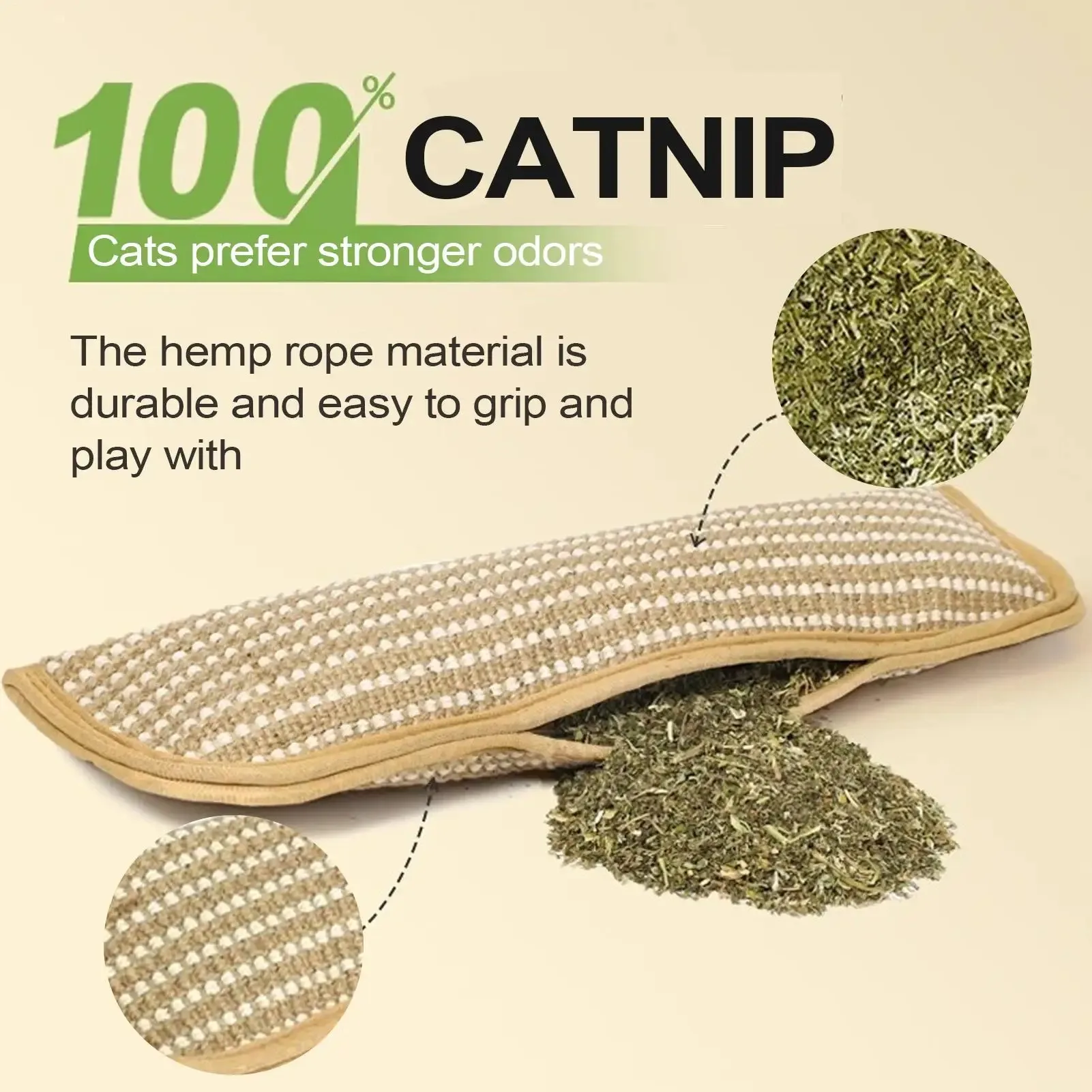 

Cat Chew Toy Catnip Cat Toys Pet Supplies Bite Resistant Catnip Scratcher for Floor Home Indoor Encouraging Exercise Playtime