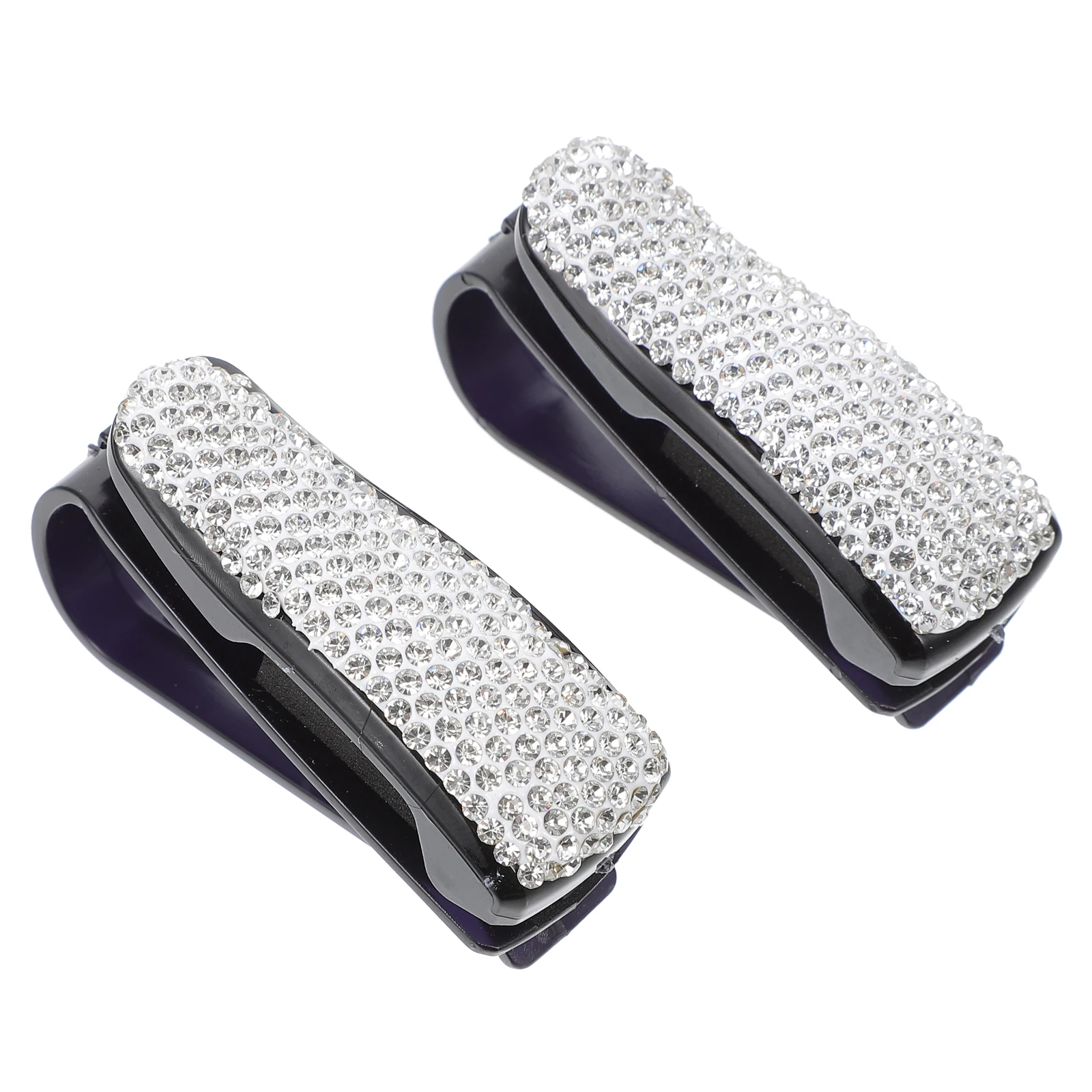 

2Pcs Car Glasses Holder Sunglasses Clip for Visor White Lightweight Durable Multipurpose Vehicle Eyeglasses Fixing Clips