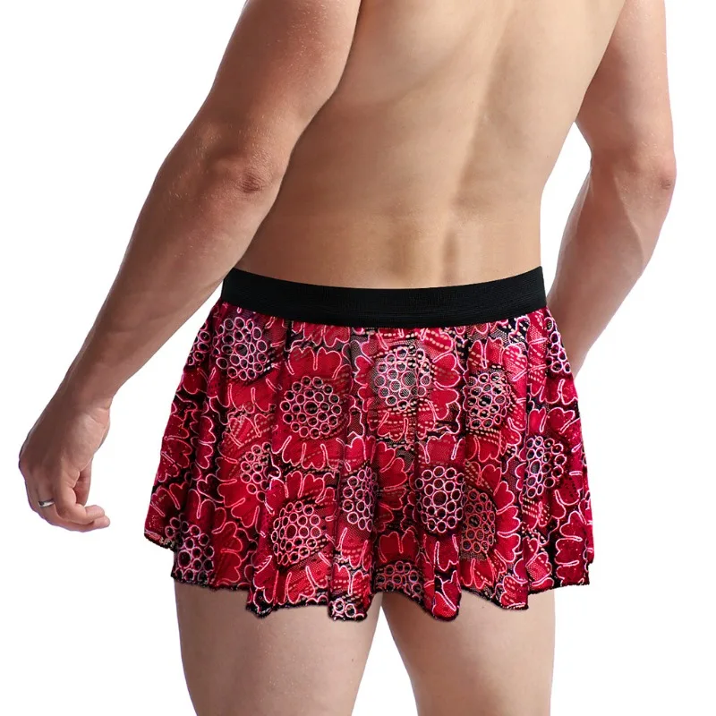 Unisex Pleated Mini Skirt with Elastic Waist