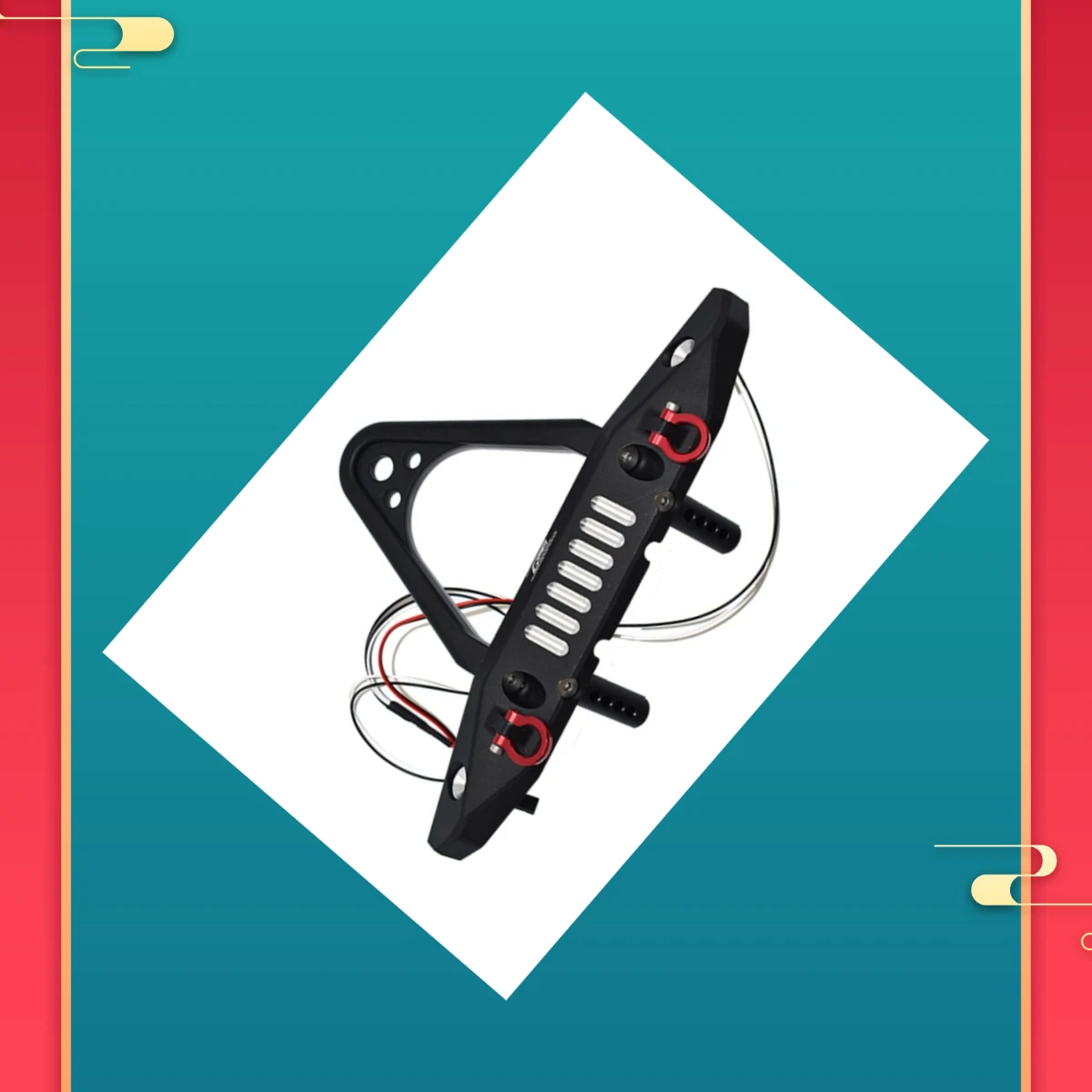 GPM Alu Front Bumper With D-Rings (Spiked Design) For SCX6 Jeep Trial Honcho AXI05000.AXI05001