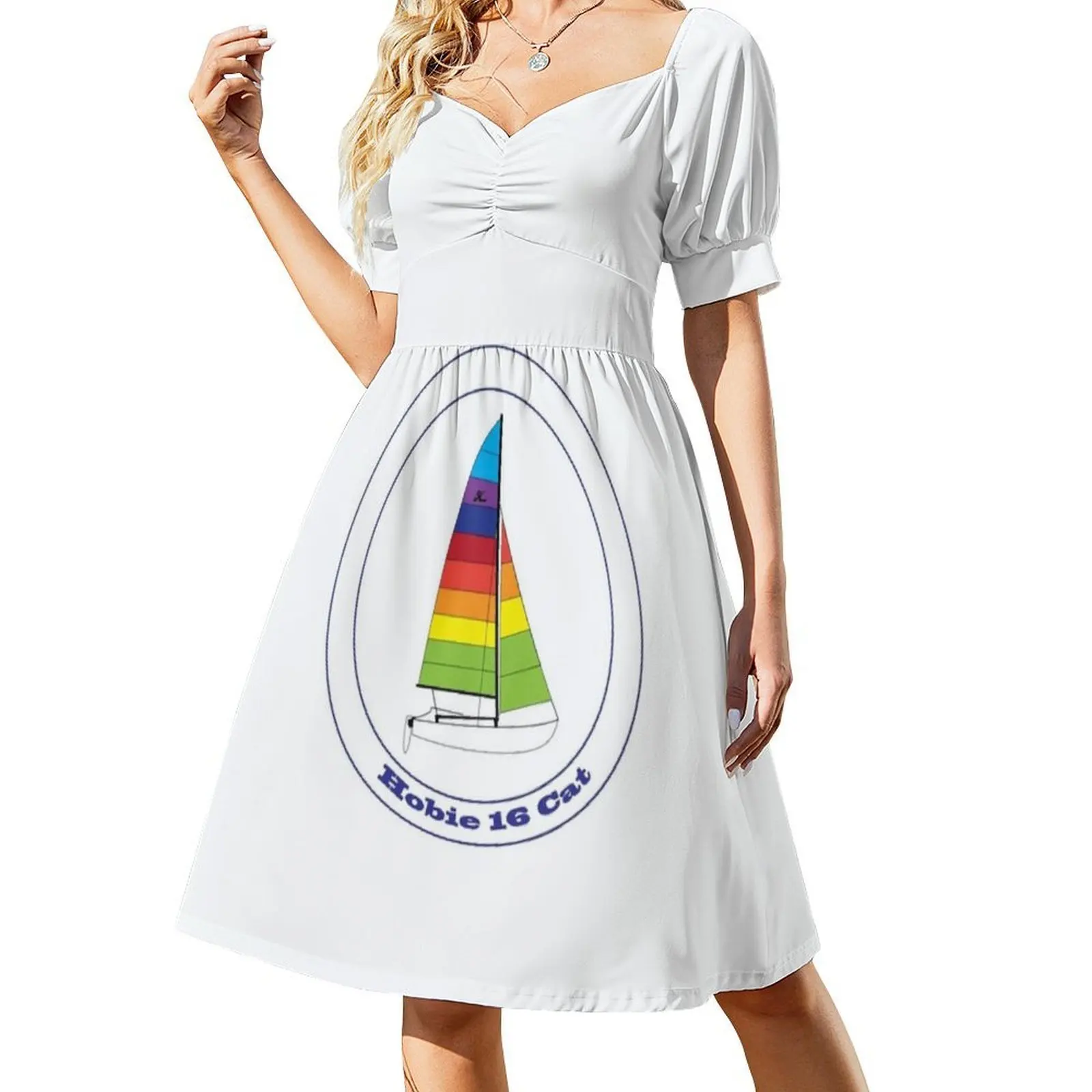

Hobie 16 Catamaran Sailboat Sweetheart Neckline Dress Elegant Summer Party Dress For Women Sailing Dingy Sailboat Boat Beach