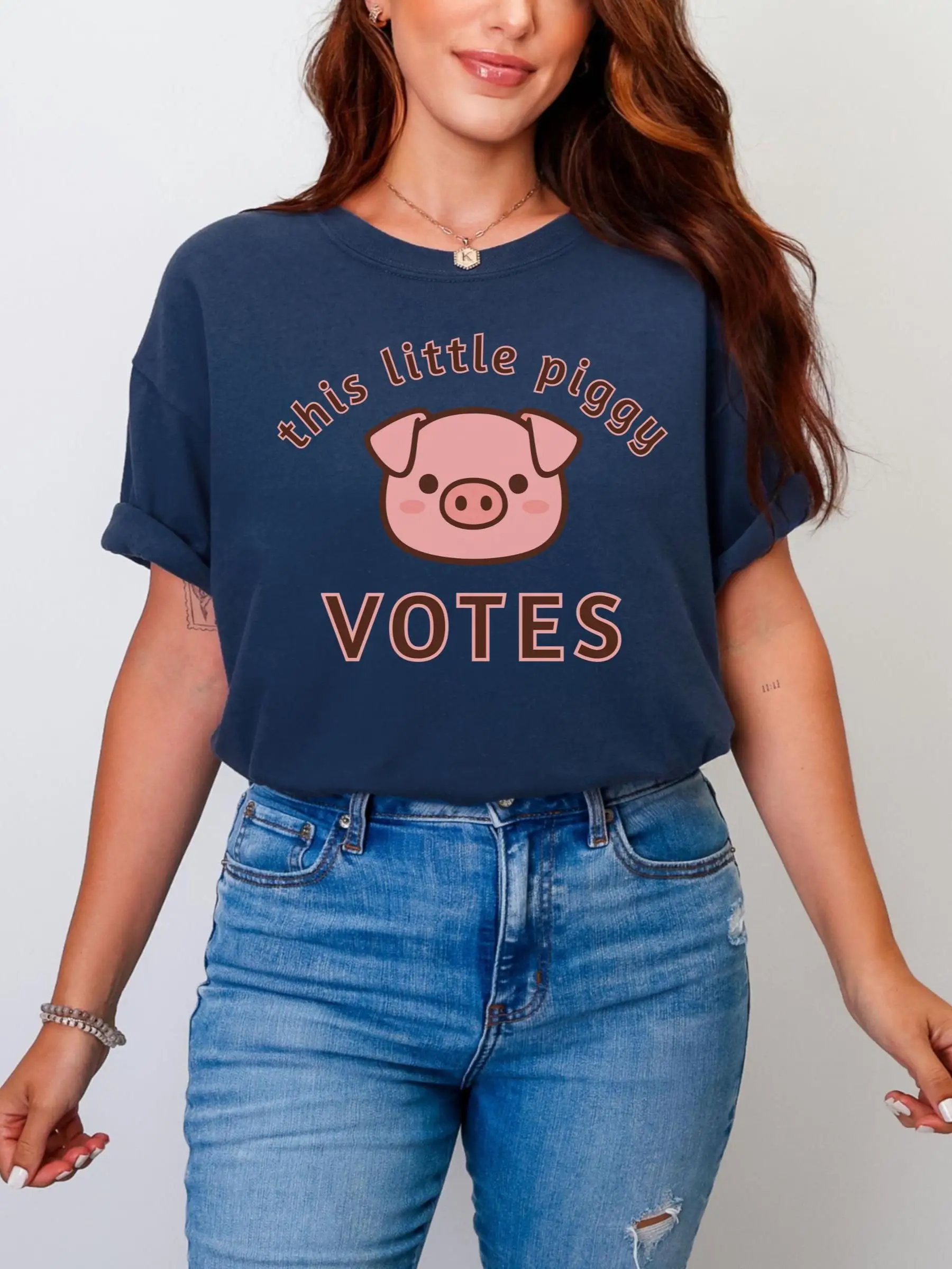 Quiet Piggy Tee Shirt Radical Feminist TShirt Foxtrot Delta Tango Eat The Rich T-shirt